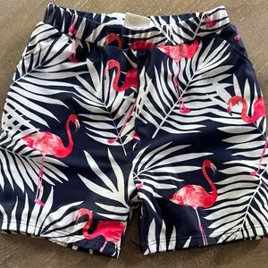 PatPat Flamingo Print Swim Shorts Sz 6-7